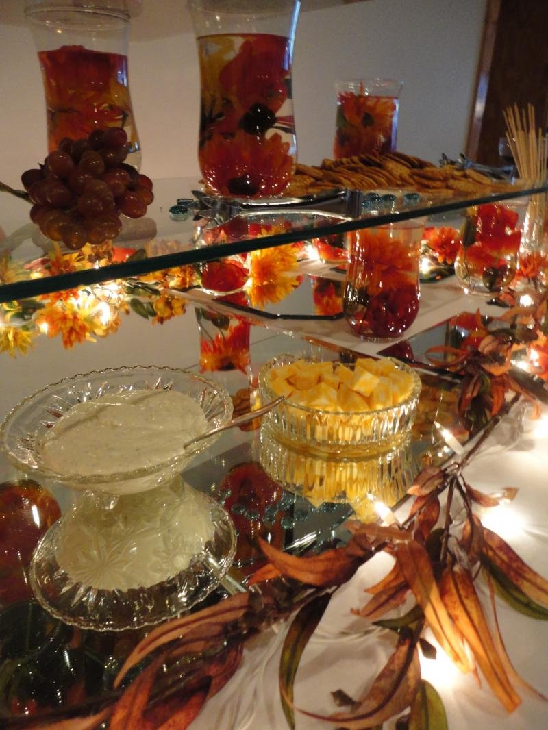 Custom designed appitizer tables. 